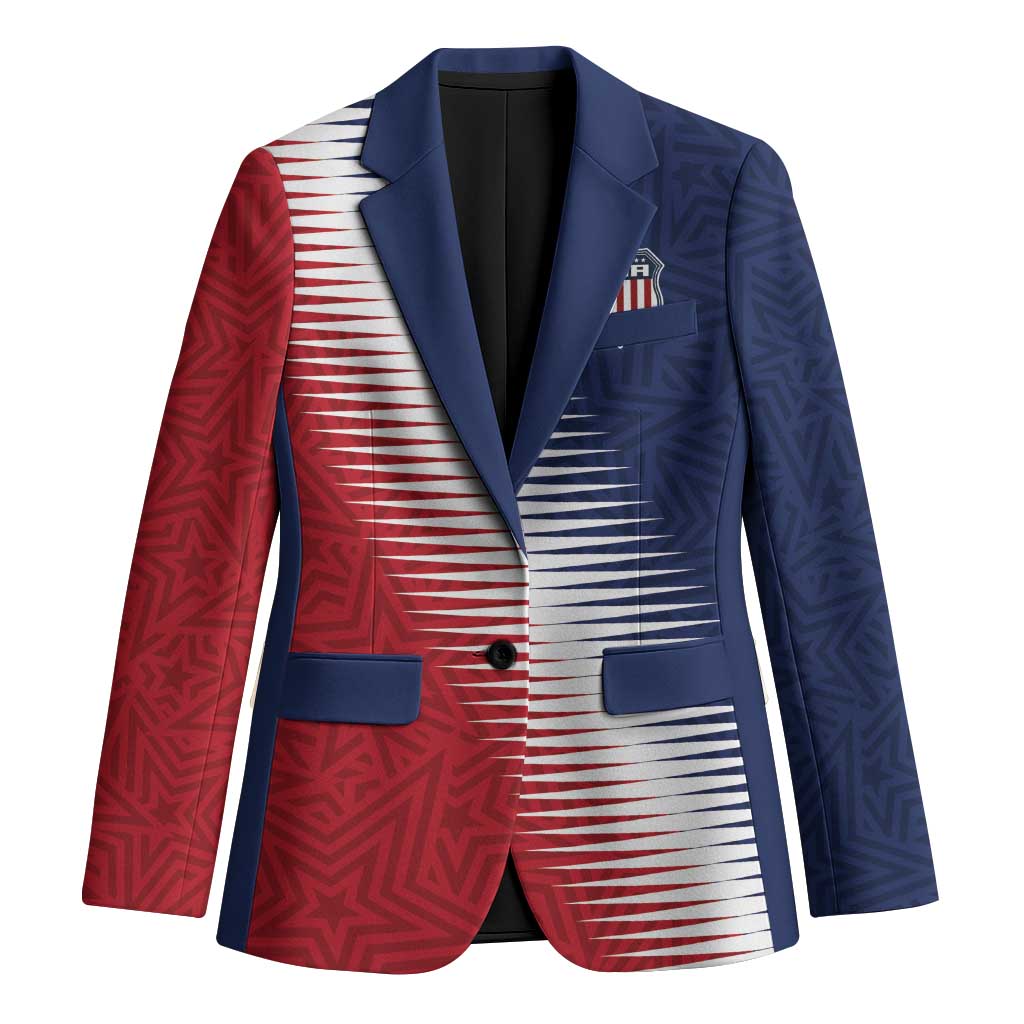 Custom USA Soccer Spirit Blazer Abstract Stars Style - Wonder Print Shop