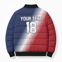 Custom USA Soccer Spirit Bomber Puffer Jacket Abstract Stars Style - Wonder Print Shop