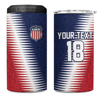 Custom USA Soccer Spirit 4 in 1 Can Cooler Tumbler Abstract Stars Style - Wonder Print Shop