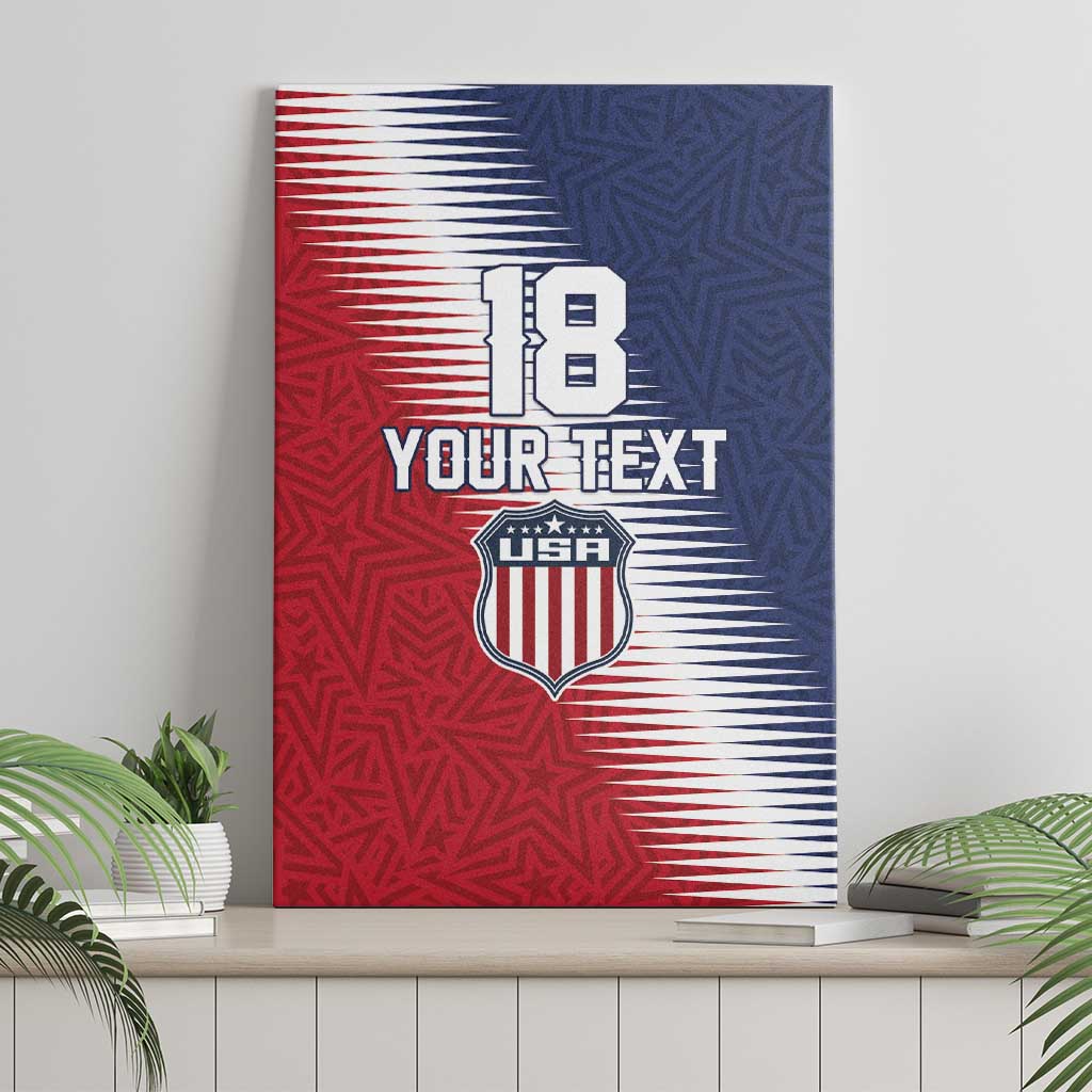 Custom USA Soccer Spirit Canvas Wall Art Abstract Stars Style - Wonder Print Shop