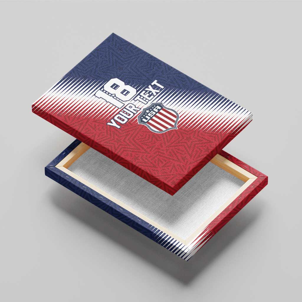 Custom USA Soccer Spirit Canvas Wall Art Abstract Stars Style - Wonder Print Shop