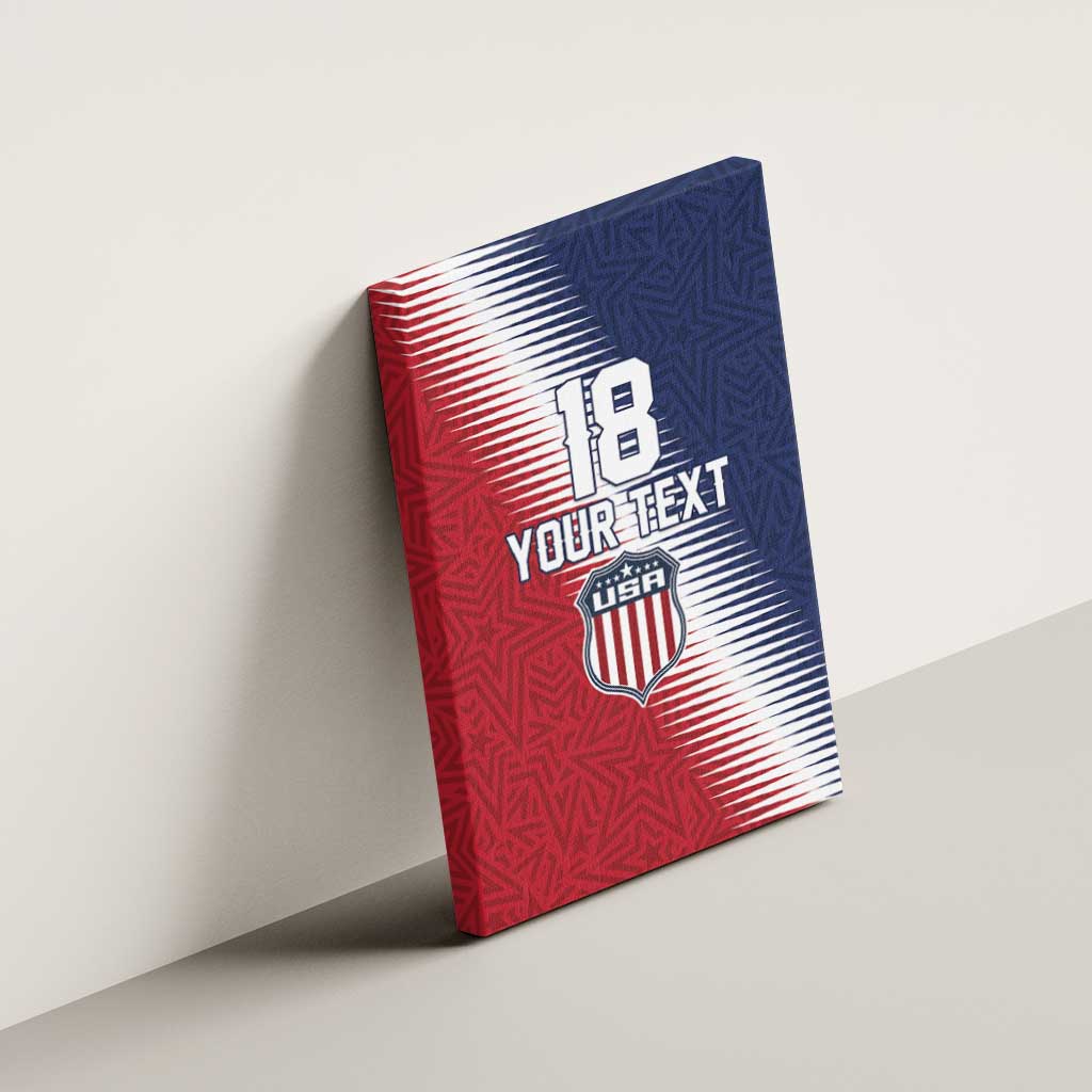 Custom USA Soccer Spirit Canvas Wall Art Abstract Stars Style - Wonder Print Shop