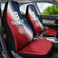 Custom USA Soccer Spirit Car Seat Cover Abstract Stars Style - Wonder Print Shop