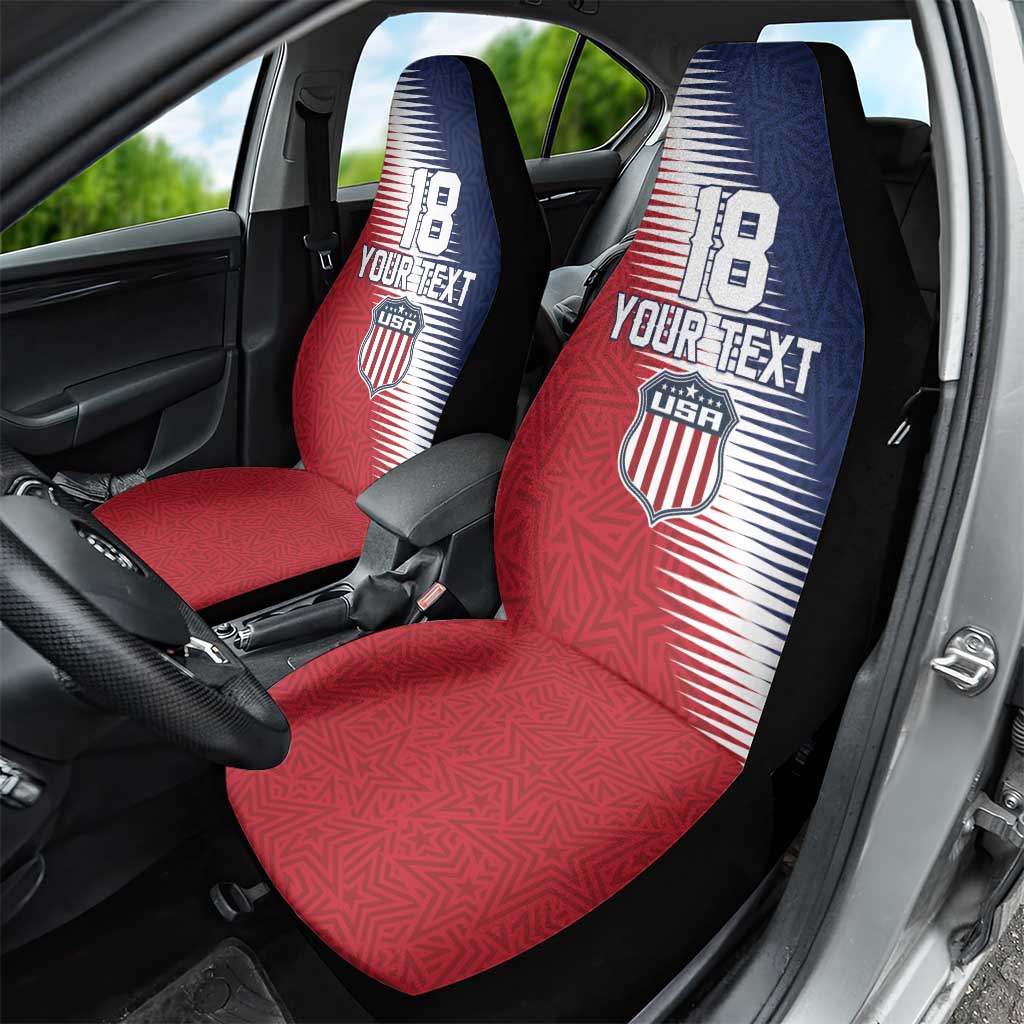 Custom USA Soccer Spirit Car Seat Cover Abstract Stars Style - Wonder Print Shop