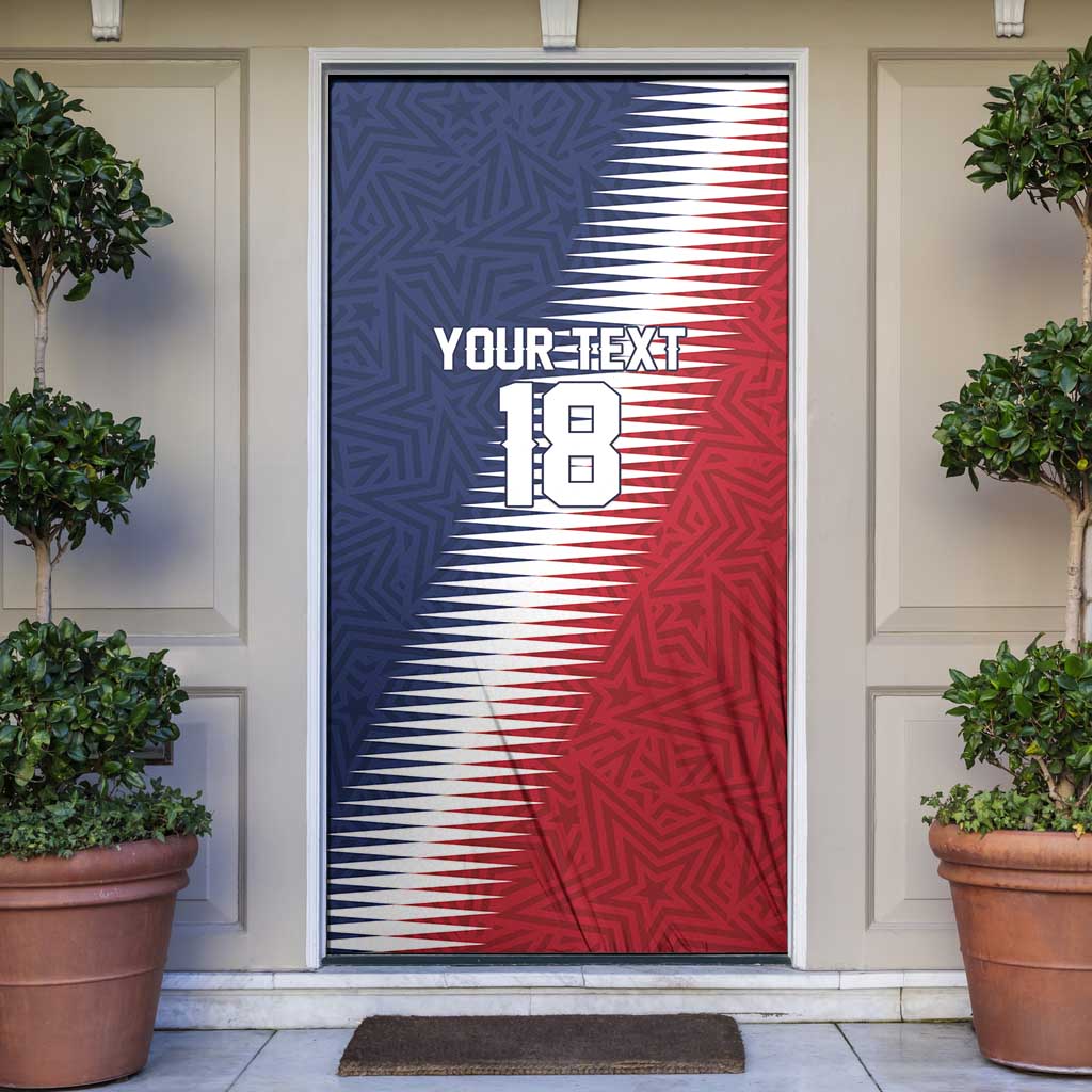 Custom USA Soccer Spirit Door Cover Abstract Stars Style - Wonder Print Shop