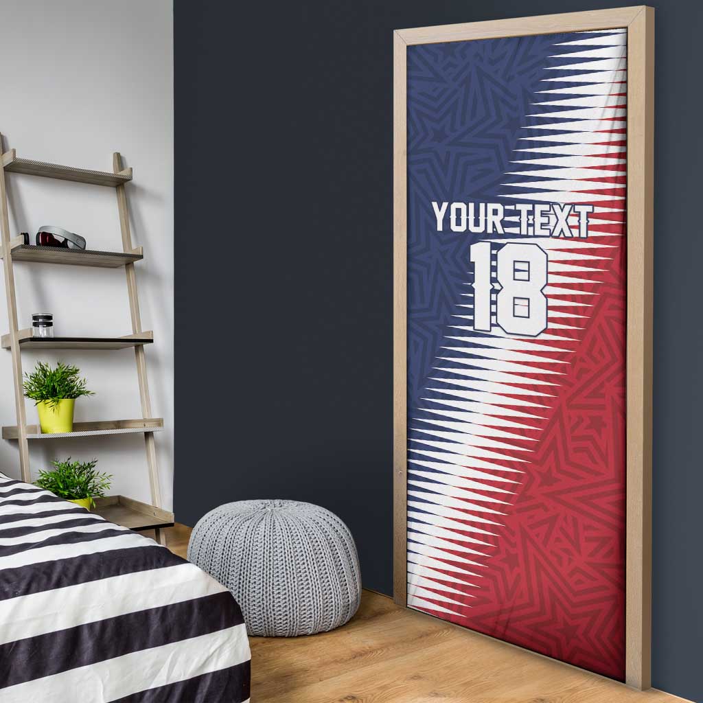 Custom USA Soccer Spirit Door Cover Abstract Stars Style - Wonder Print Shop