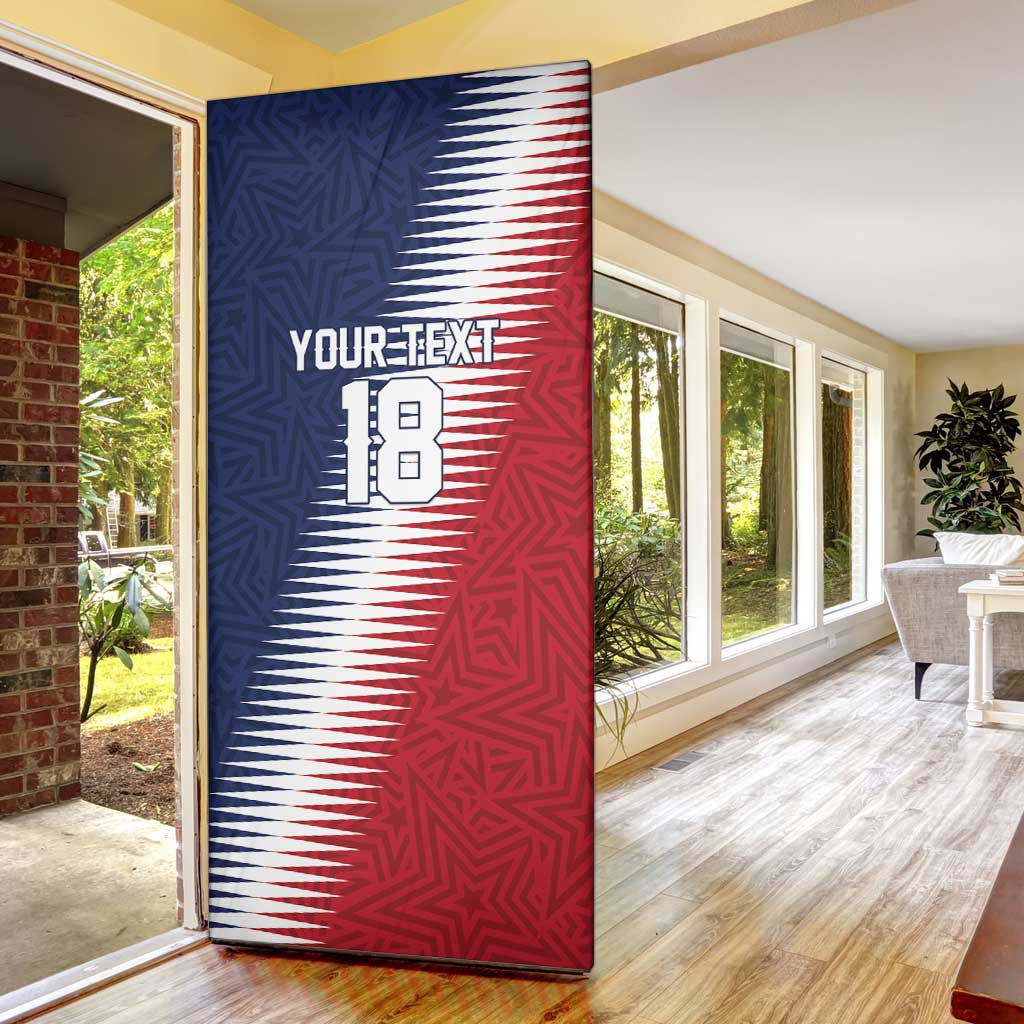 Custom USA Soccer Spirit Door Cover Abstract Stars Style - Wonder Print Shop