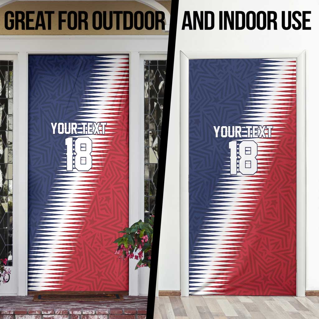 Custom USA Soccer Spirit Door Cover Abstract Stars Style - Wonder Print Shop