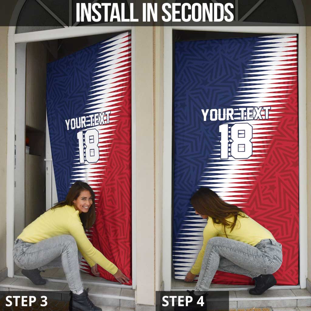 Custom USA Soccer Spirit Door Cover Abstract Stars Style - Wonder Print Shop
