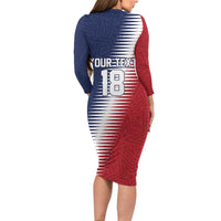 Custom USA Soccer Spirit Family Matching Long Sleeve Bodycon Dress and Hawaiian Shirt Abstract Stars Style - Wonder Print Shop