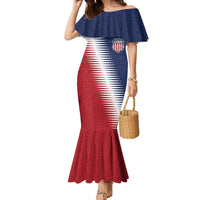 Custom USA Soccer Spirit Family Matching Mermaid Dress and Hawaiian Shirt Abstract Stars Style - Wonder Print Shop