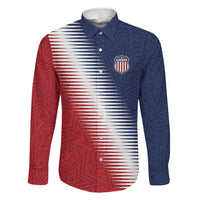 Custom USA Soccer Spirit Family Matching Puletasi and Hawaiian Shirt Abstract Stars Style - Wonder Print Shop