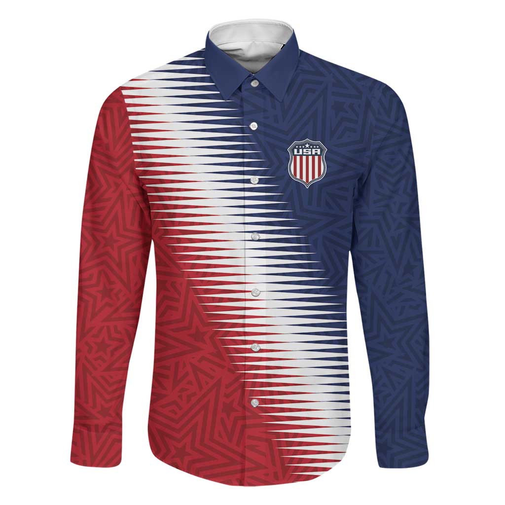 Custom USA Soccer Spirit Family Matching Short Sleeve Bodycon Dress and Hawaiian Shirt Abstract Stars Style - Wonder Print Shop