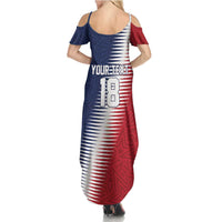 Custom USA Soccer Spirit Family Matching Summer Maxi Dress and Hawaiian Shirt Abstract Stars Style - Wonder Print Shop