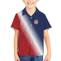 Custom USA Soccer Spirit Family Matching Tank Maxi Dress and Hawaiian Shirt Abstract Stars Style - Wonder Print Shop