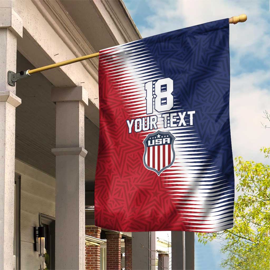 Custom USA Soccer Spirit Garden Flag Abstract Stars Style - Wonder Print Shop
