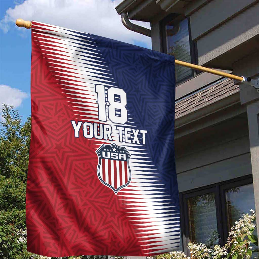 Custom USA Soccer Spirit Garden Flag Abstract Stars Style - Wonder Print Shop