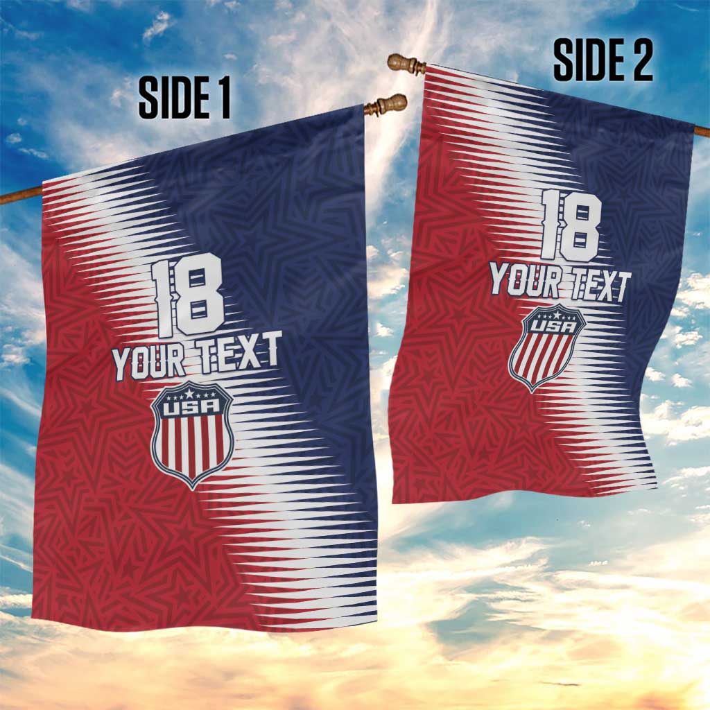 Custom USA Soccer Spirit Garden Flag Abstract Stars Style - Wonder Print Shop