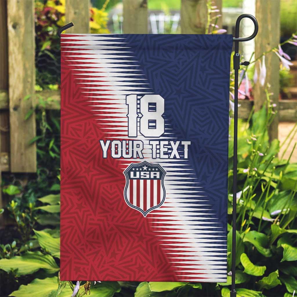 Custom USA Soccer Spirit Garden Flag Abstract Stars Style - Wonder Print Shop