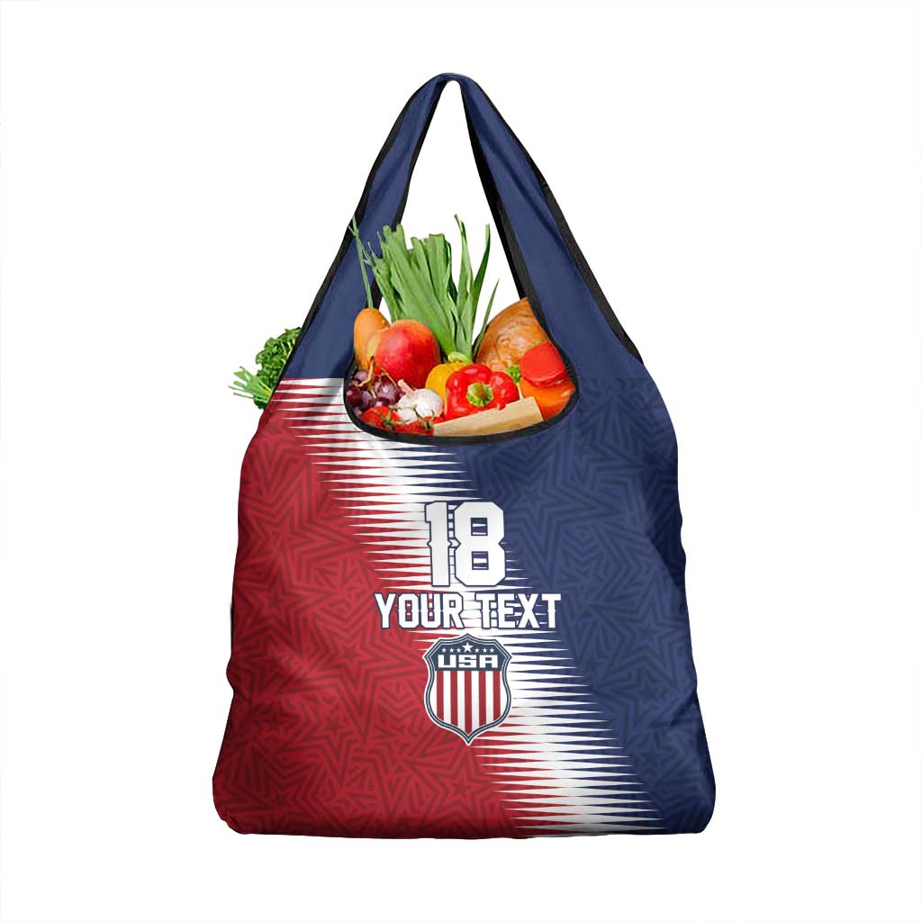 Custom USA Soccer Spirit Grocery Bag Abstract Stars Style - Wonder Print Shop