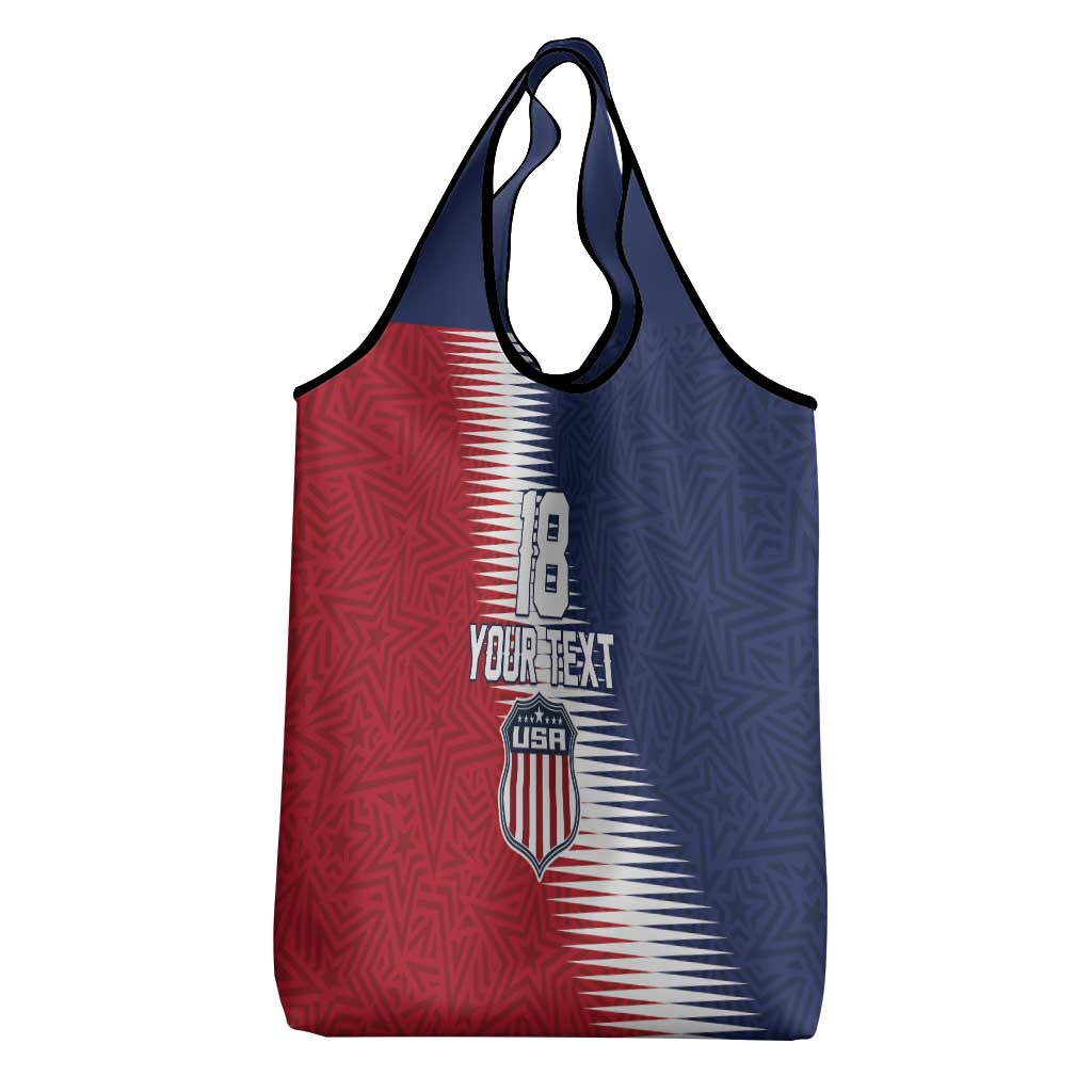 Custom USA Soccer Spirit Grocery Bag Abstract Stars Style - Wonder Print Shop