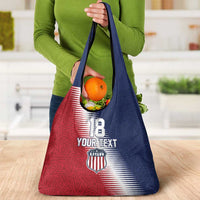 Custom USA Soccer Spirit Grocery Bag Abstract Stars Style - Wonder Print Shop
