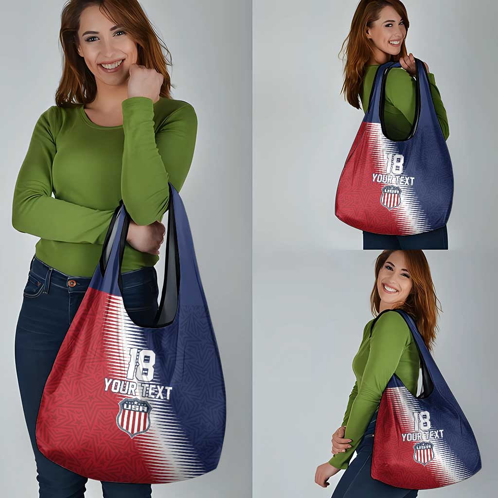 Custom USA Soccer Spirit Grocery Bag Abstract Stars Style - Wonder Print Shop