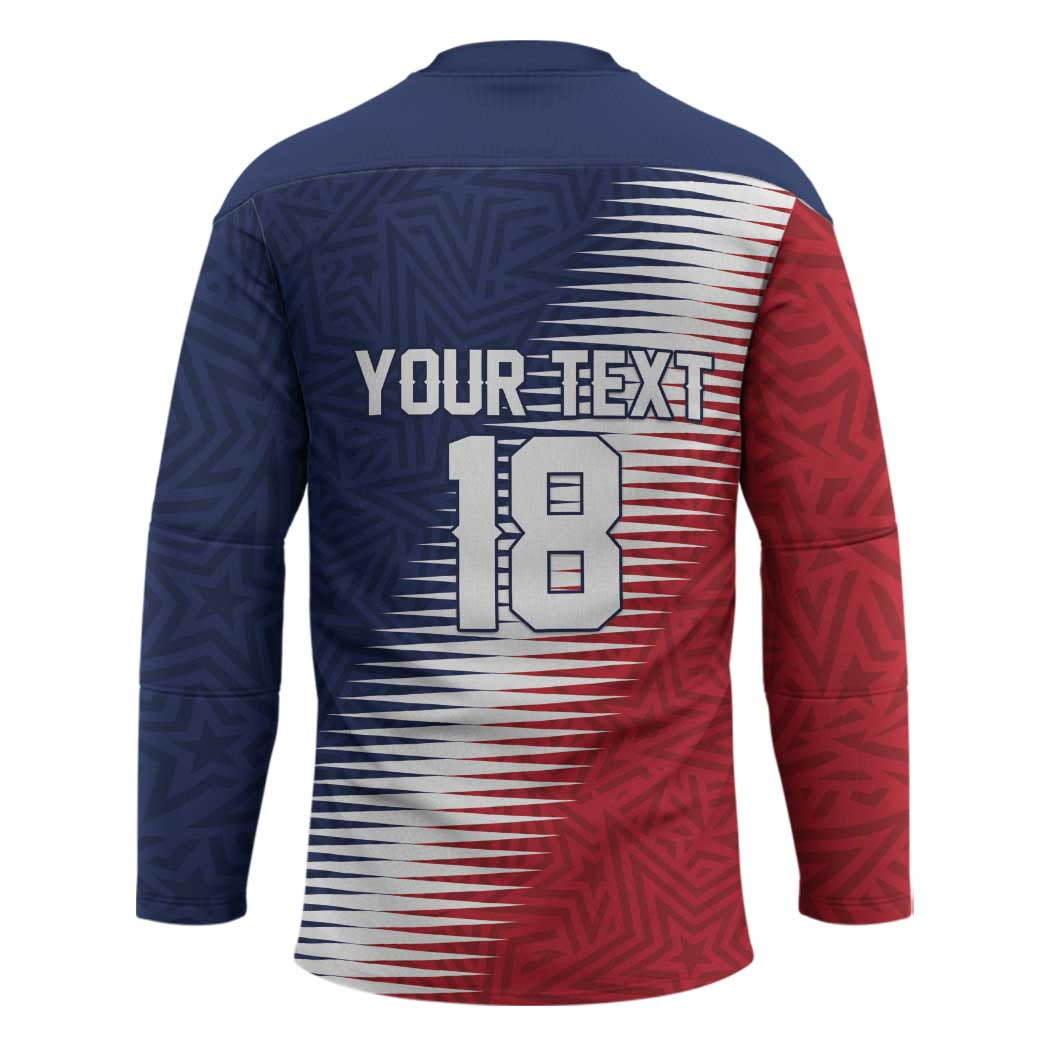 Custom USA Soccer Spirit Hockey Jersey Abstract Stars Style - Wonder Print Shop
