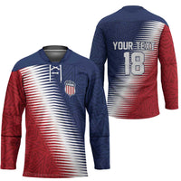 Custom USA Soccer Spirit Hockey Jersey Abstract Stars Style - Wonder Print Shop