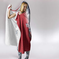 Custom USA Soccer Spirit Hooded Blanket Abstract Stars Style - Wonder Print Shop