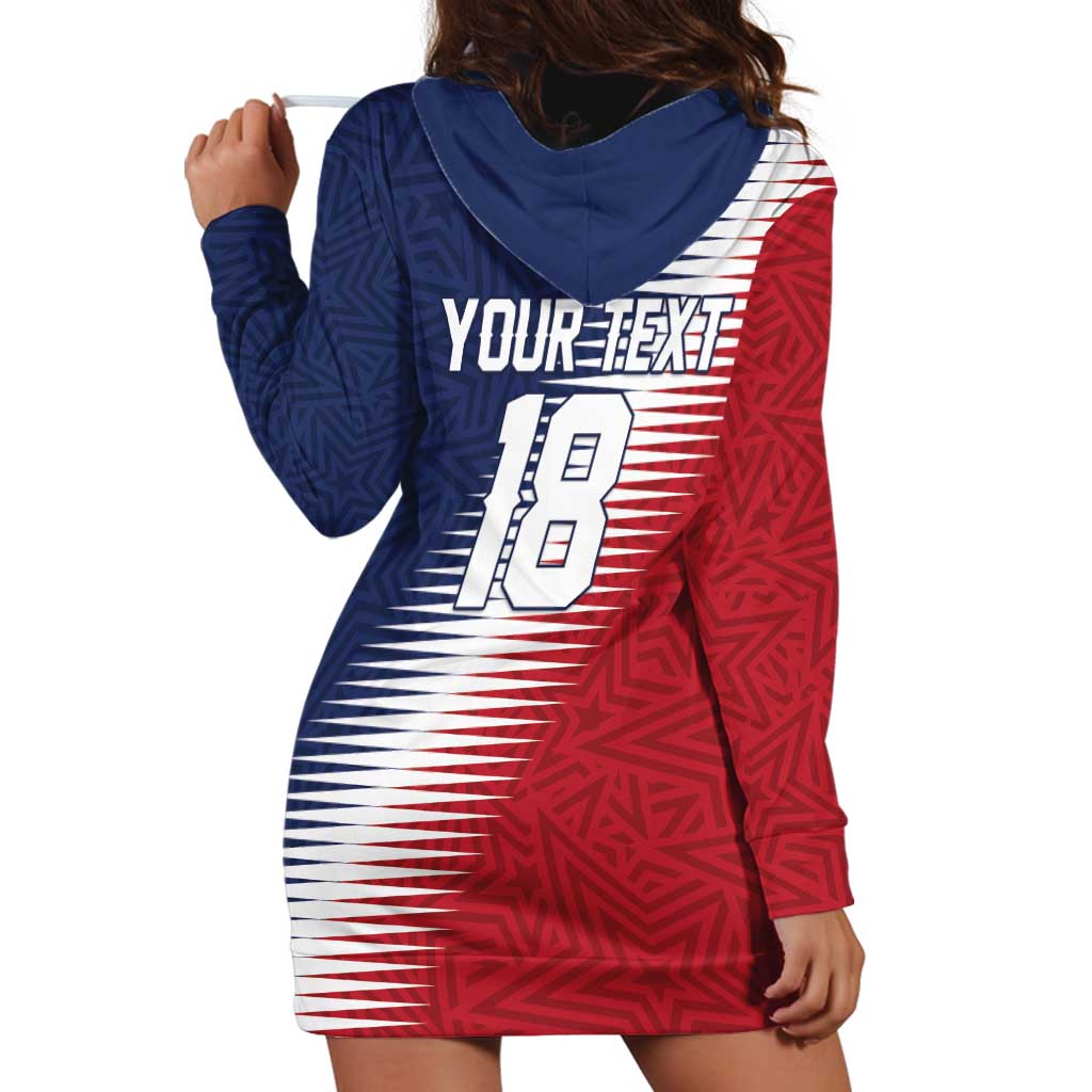 Custom USA Soccer Spirit Hoodie Dress Abstract Stars Style - Wonder Print Shop
