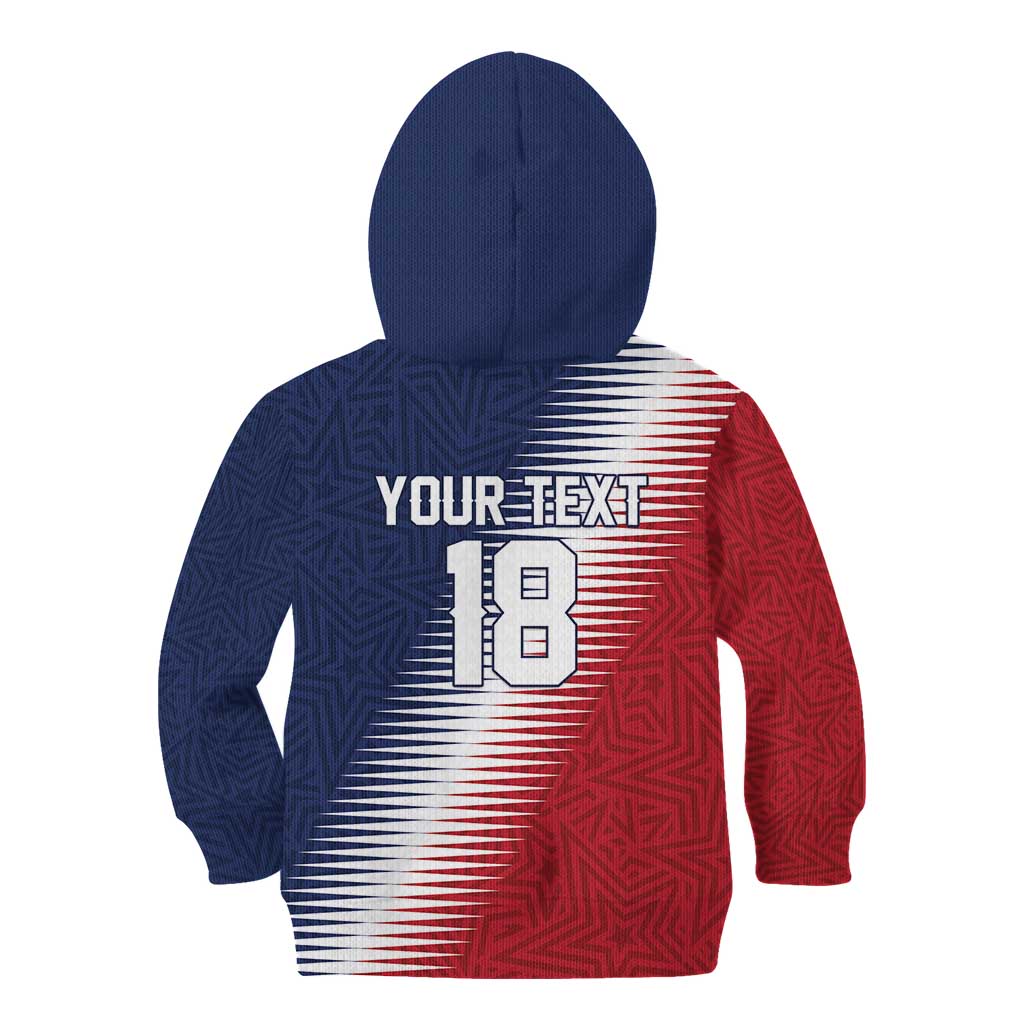 Custom USA Soccer Spirit Kid Hoodie Abstract Stars Style - Wonder Print Shop