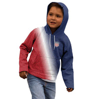 Custom USA Soccer Spirit Kid Hoodie Abstract Stars Style - Wonder Print Shop