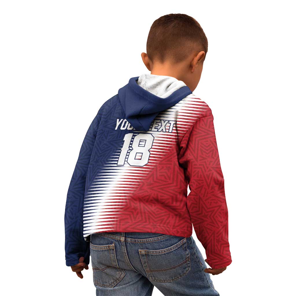 Custom USA Soccer Spirit Kid Hoodie Abstract Stars Style - Wonder Print Shop