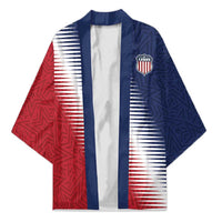 Custom USA Soccer Spirit Kimono Abstract Stars Style - Wonder Print Shop
