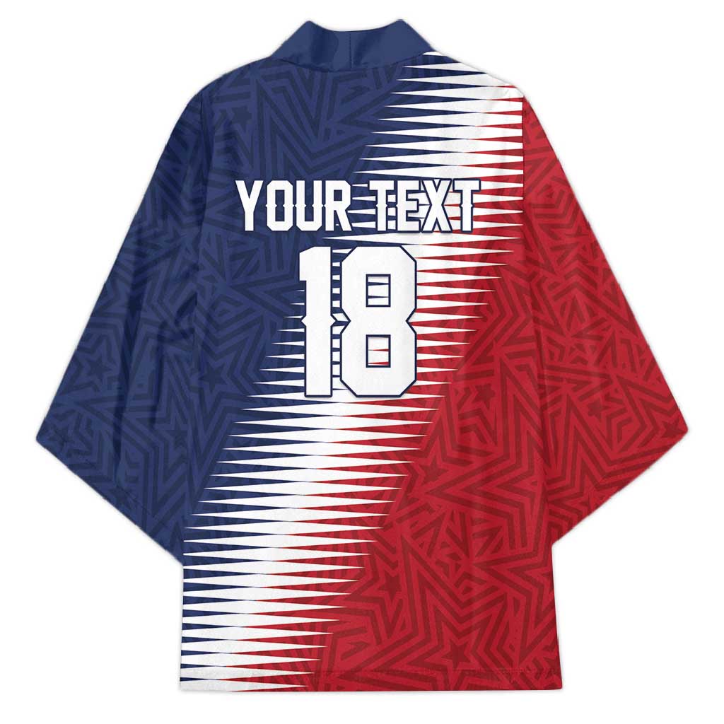 Custom USA Soccer Spirit Kimono Abstract Stars Style - Wonder Print Shop