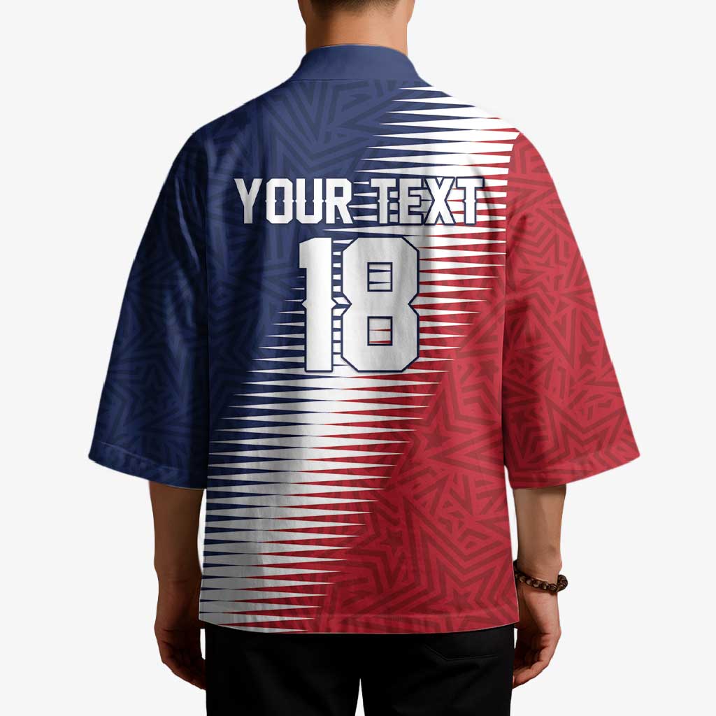 Custom USA Soccer Spirit Kimono Abstract Stars Style - Wonder Print Shop