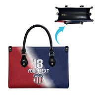 Custom USA Soccer Spirit Leather Bag Abstract Stars Style - Wonder Print Shop