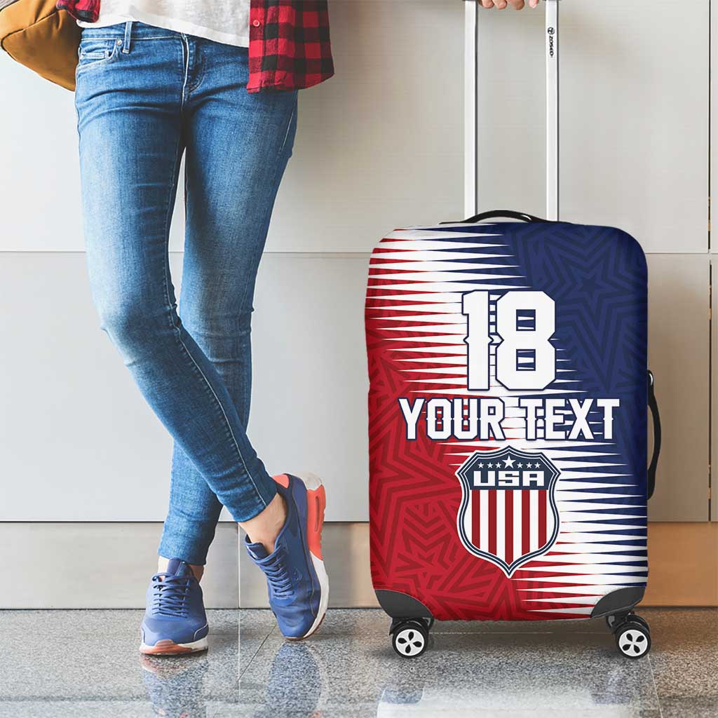 Custom USA Soccer Spirit Luggage Cover Abstract Stars Style - Wonder Print Shop