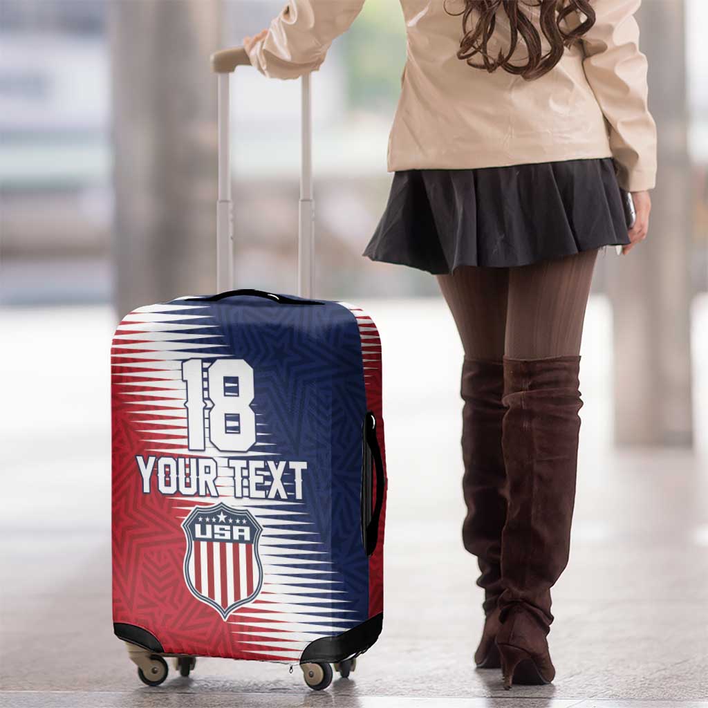 Custom USA Soccer Spirit Luggage Cover Abstract Stars Style - Wonder Print Shop