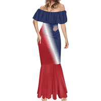 Custom USA Soccer Spirit Mermaid Dress Abstract Stars Style - Wonder Print Shop
