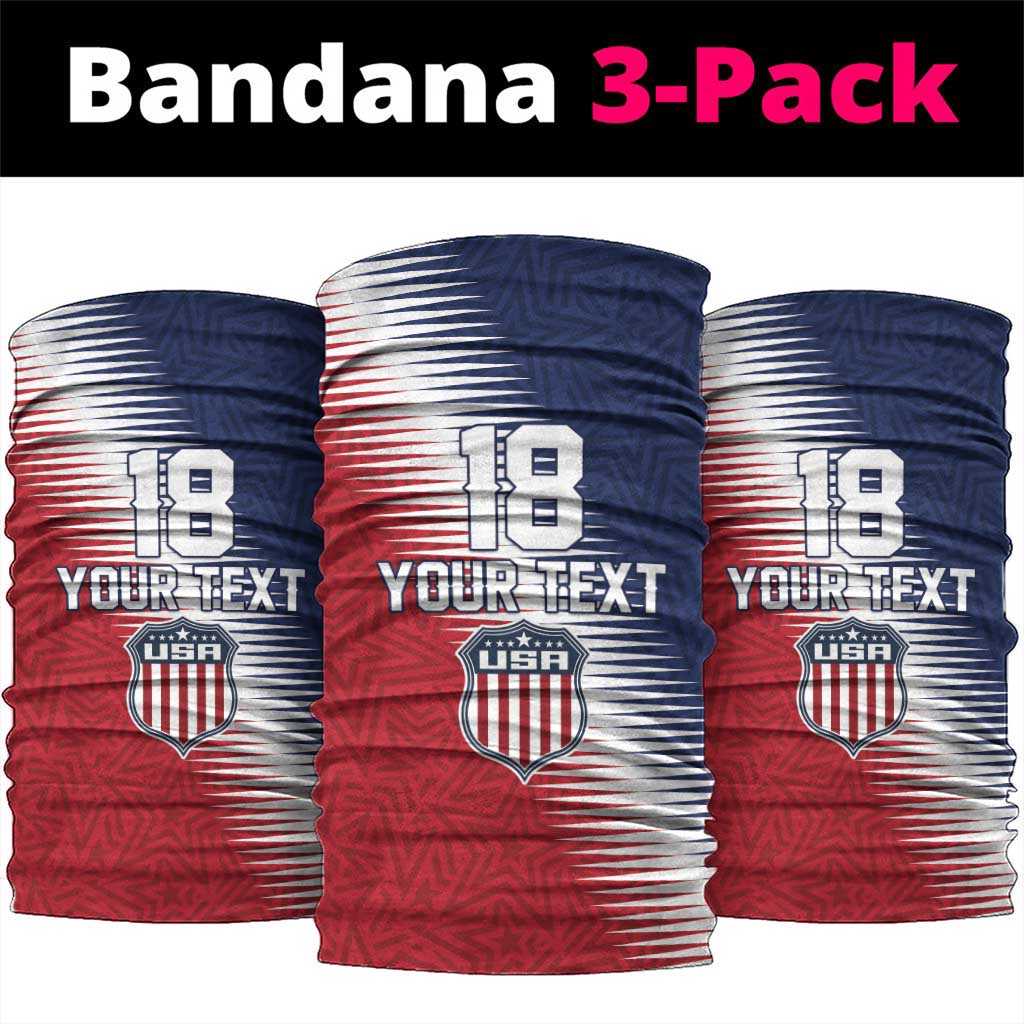 Custom USA Soccer Spirit Neck Gaiter Abstract Stars Style - Wonder Print Shop