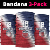 Custom USA Soccer Spirit Neck Gaiter Abstract Stars Style - Wonder Print Shop