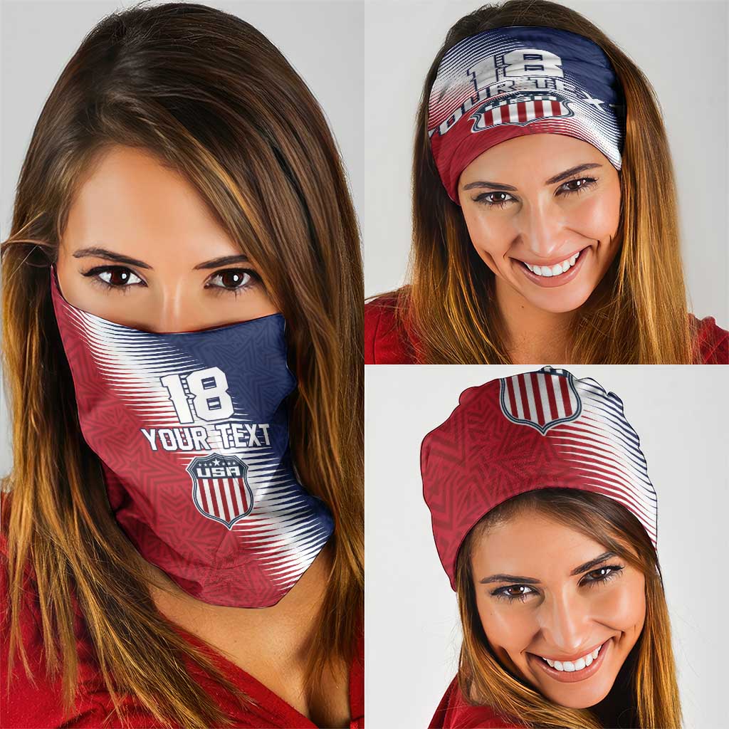 Custom USA Soccer Spirit Neck Gaiter Abstract Stars Style - Wonder Print Shop