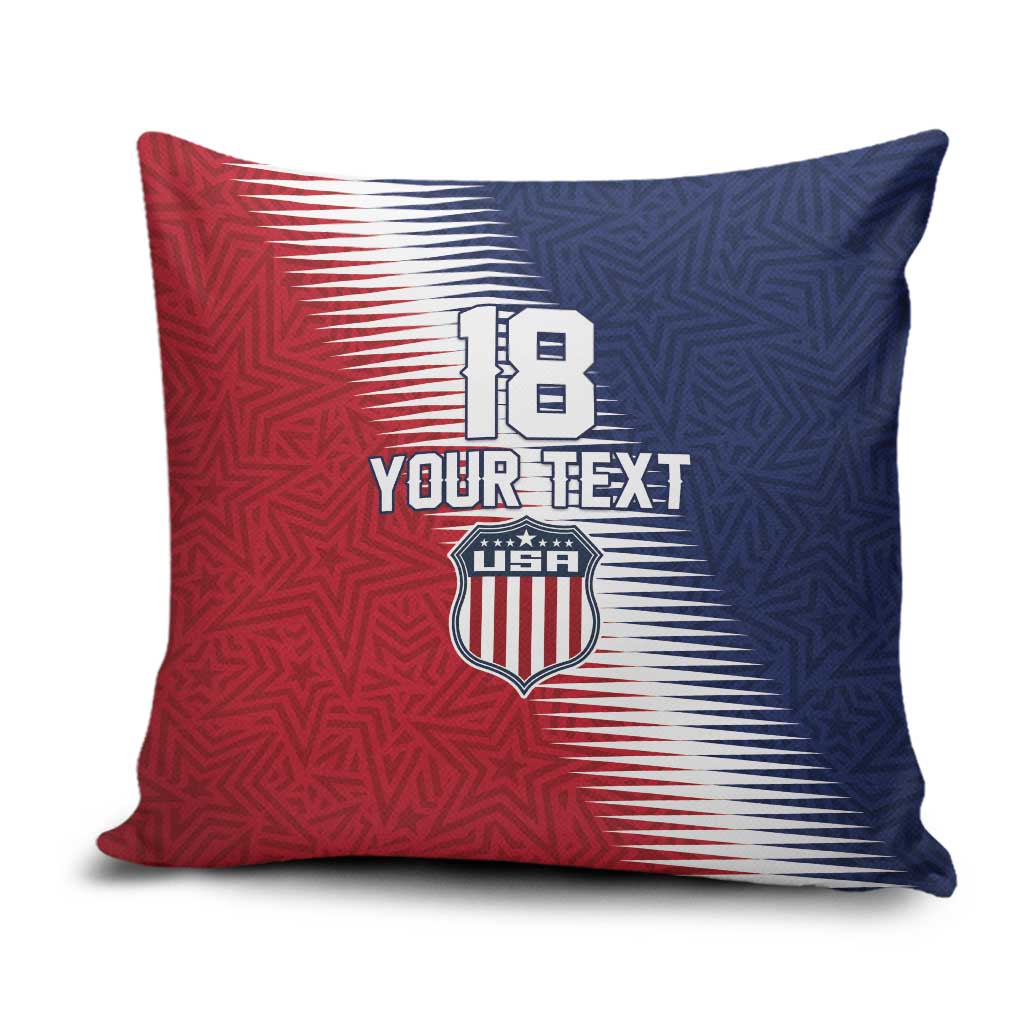 Custom USA Soccer Spirit Pillow Cover Abstract Stars Style - Wonder Print Shop