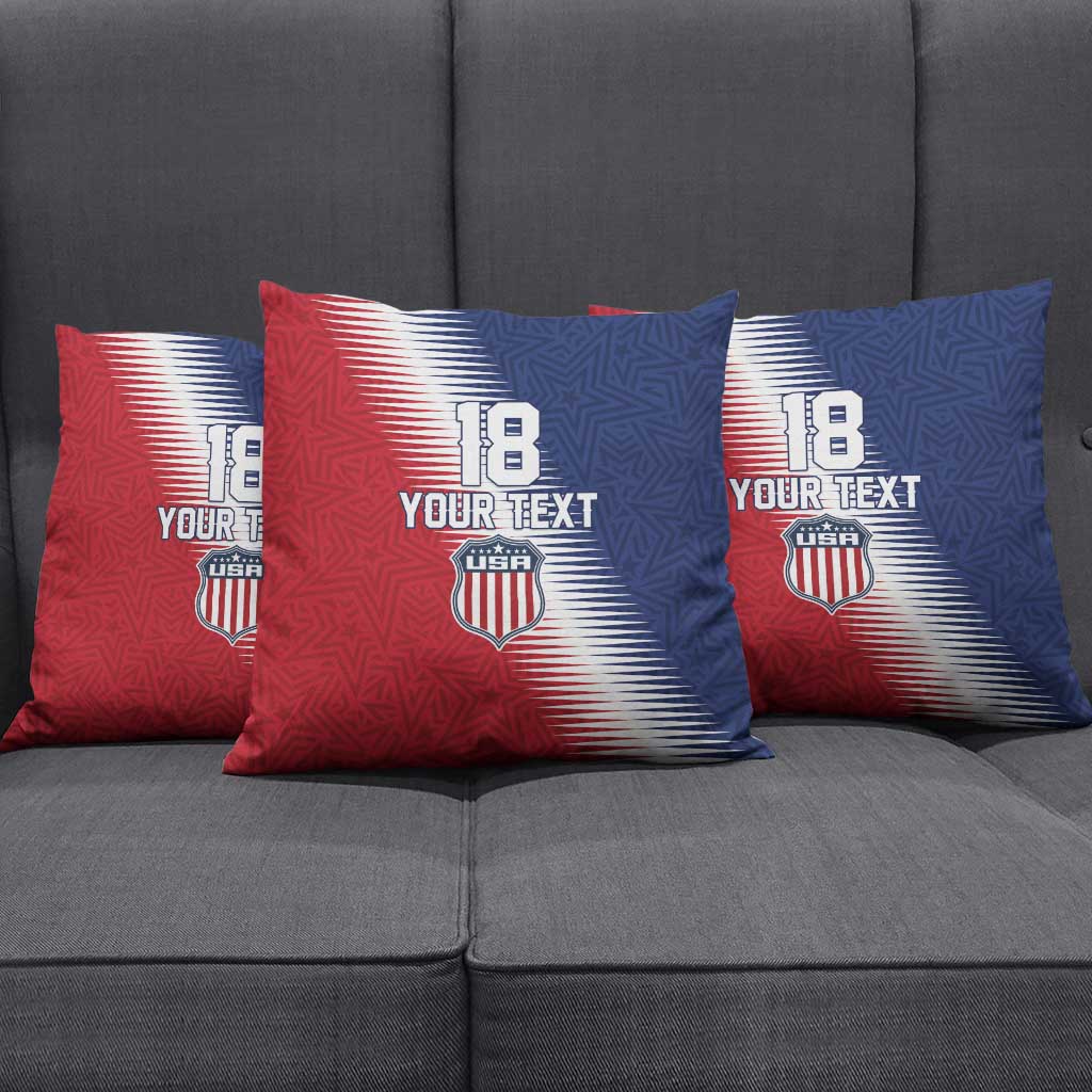 Custom USA Soccer Spirit Pillow Cover Abstract Stars Style - Wonder Print Shop