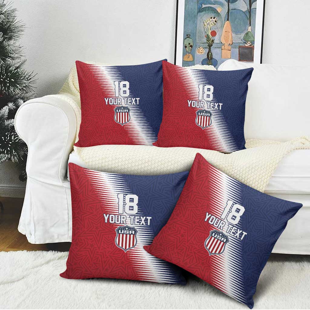 Custom USA Soccer Spirit Pillow Cover Abstract Stars Style - Wonder Print Shop
