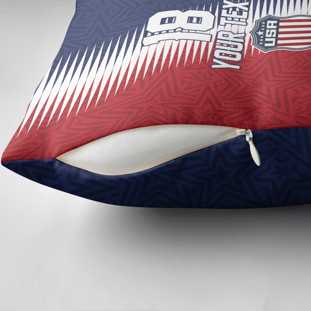 Custom USA Soccer Spirit Pillow Cover Abstract Stars Style - Wonder Print Shop
