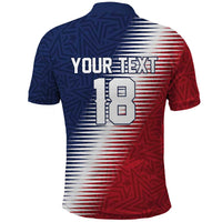 Custom USA Soccer Spirit Polo Shirt Abstract Stars Style - Wonder Print Shop