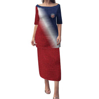 Custom USA Soccer Spirit Puletasi Abstract Stars Style - undefined